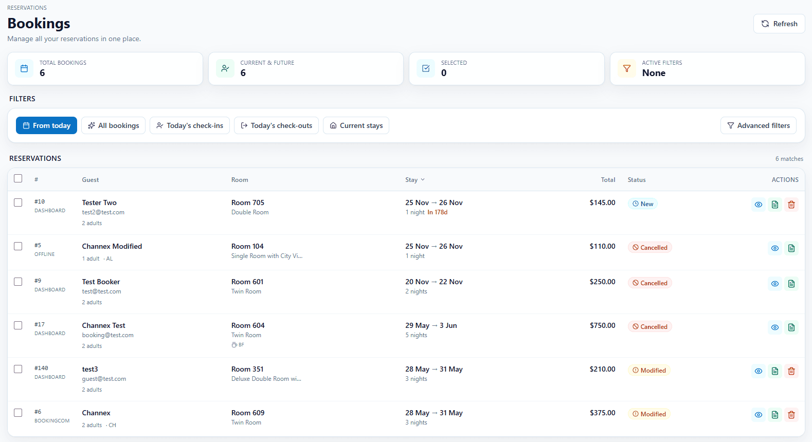 OTA and channel bookings in Odabed